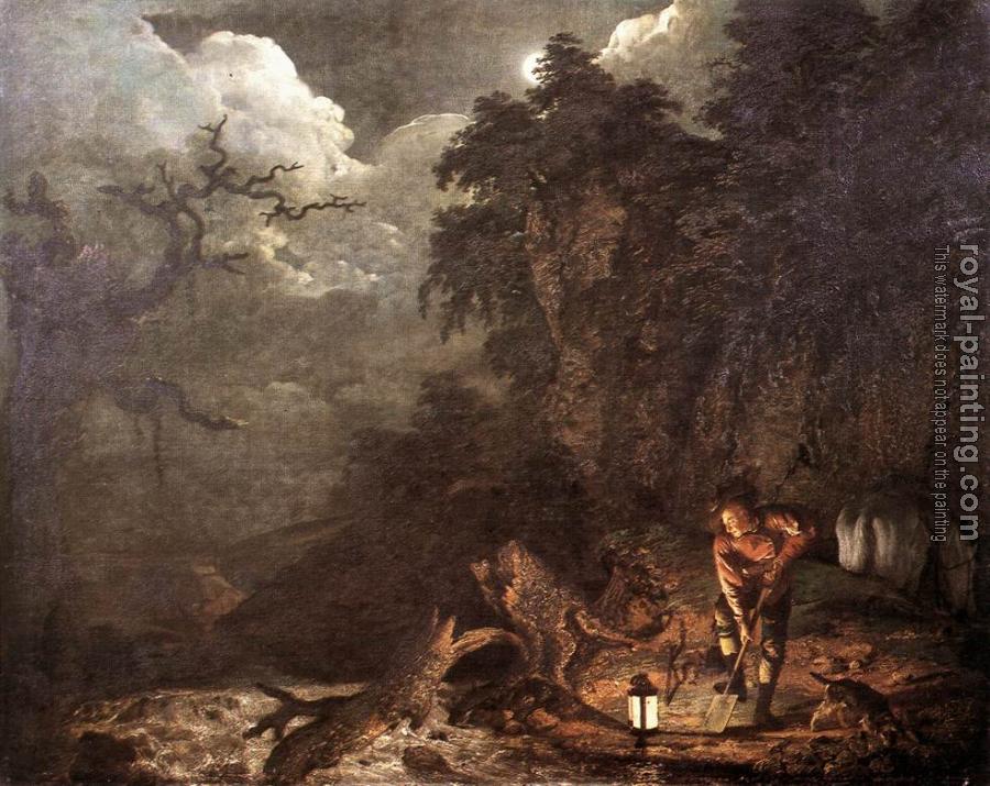 Joseph Wright Of Derby : Earthstopper at the Bank of Derwent